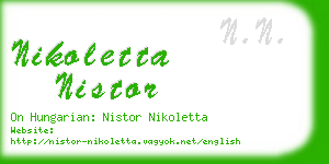 nikoletta nistor business card